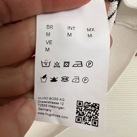 Boss Hugo Boss Fenella White Black Stripe Knit Pullover‎ 3/4 Bell Sleeves Sz M - Picture 12 of 16